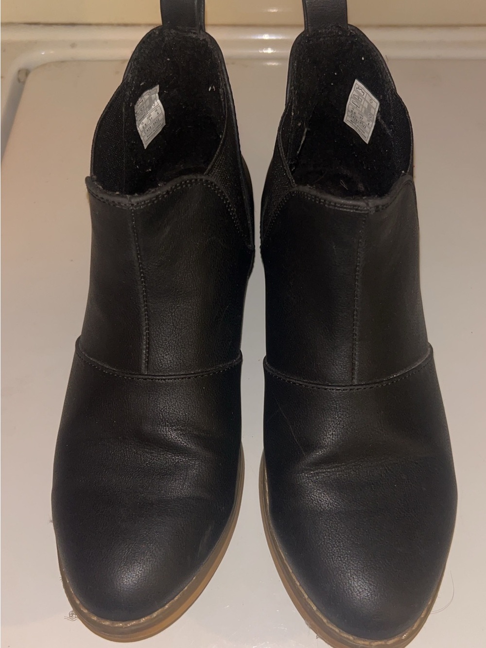 Rocket Dog Black Ankle Booties with Brown Outsole